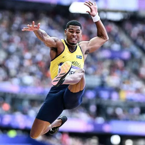 Foto de Arnovis Dalmero, en nota de quién es el colombiano en final de salto largo en Olímpicos de 2024