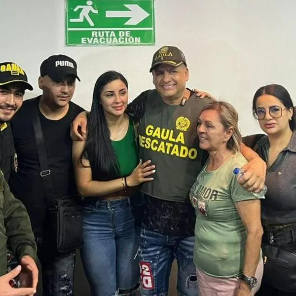 Empresario Evelio Quintero, al momento de su liberación.