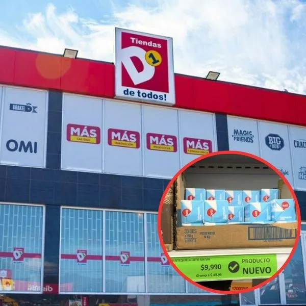 Productos D1: mantequilla auténtica y natural por 10.000 pesos