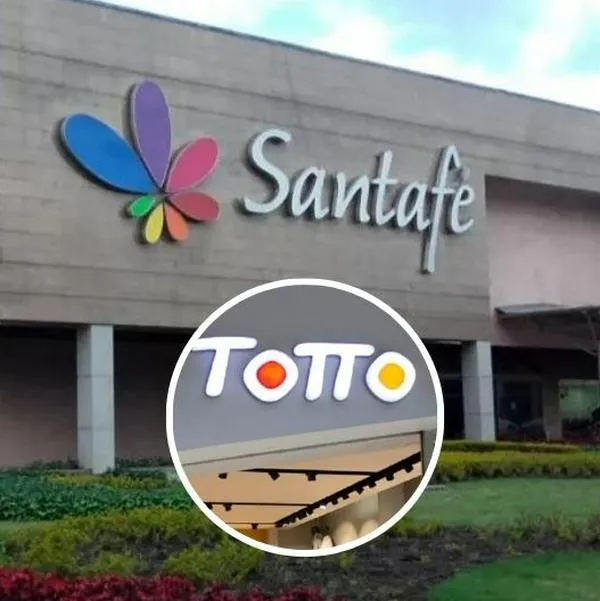 Foto de centro comercial Santafé y de Totto, en nota de quiénes son los dueños de esas marcas, metidos en susto
