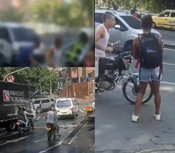 Un agente de tránsito en Cali resultó agredido con un arma blanca; el motociclista reaccionó así tras solicitarle los documentos