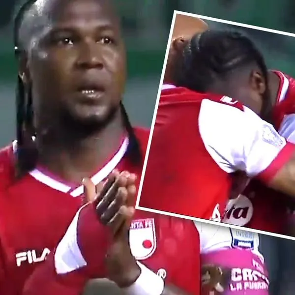 Hugo Rodallega, que metió golazo con Santa Fe al Deportivo Cali y luego pidió perdón