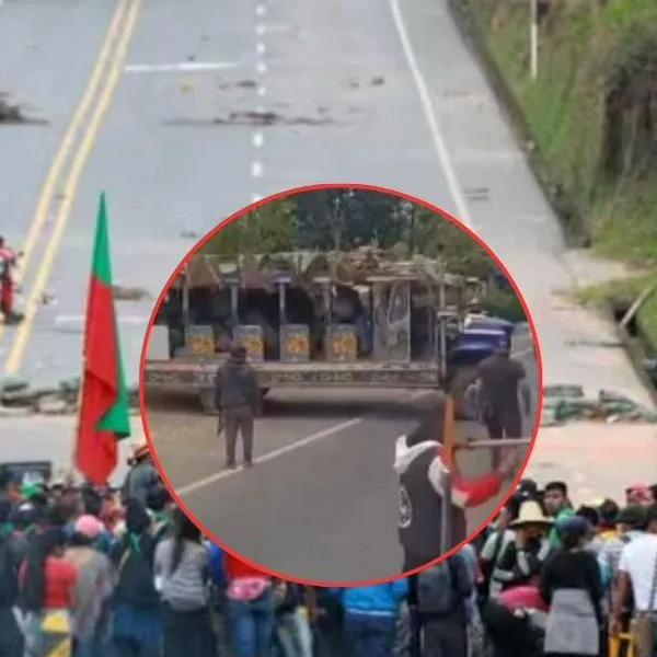 Bloqueos en vía Panamericana a la altura de Cajibío, Cauca, afectan a miles de conductores