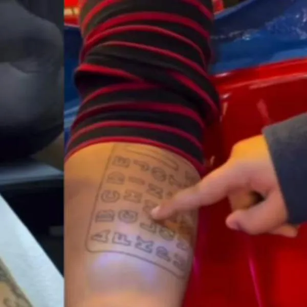 Para comunicarse con su hijo autista, padres se tatuaron el abecedario en el antebrazo