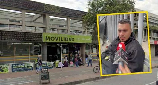 Motociclista se encadenó en la Secretaría de Movilidad de Bogotá porque le inmovilizaron su moto