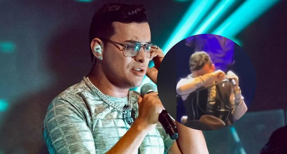 Yeison Jiménez rompe en llanto por salud de su bebé en pleno concierto