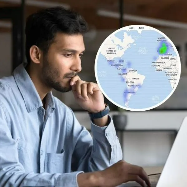 Foto de persona pensando y mapa, en nota sobre cómo saber de dónde es un apellido y más: se usa método parecido a Google Maps