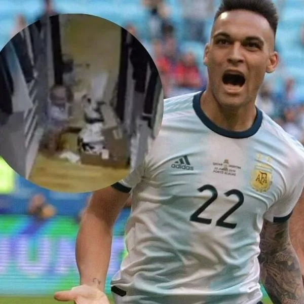 Video | Enorme espejo por poco aplasta al pequeño hijo de Lautaro Martínez