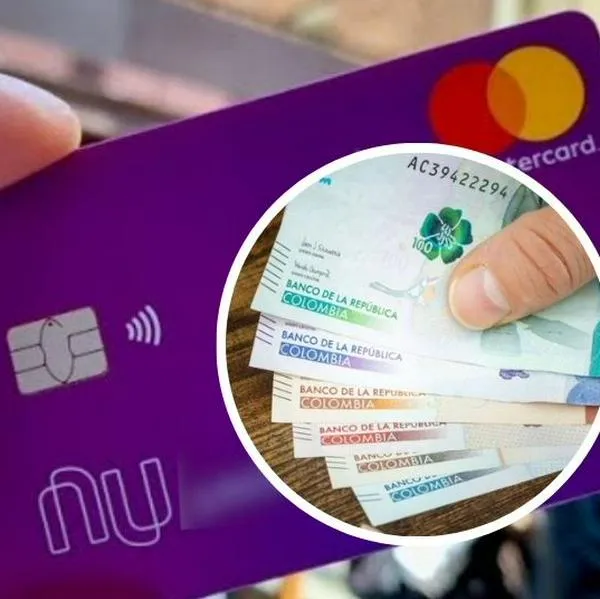 Foto de tarjeta Nubank y dinero colombiano, en nota sobre cuánto ganar en Rappipay, Nu, Pibank y más por ahorrar $ 10 millones: un salario