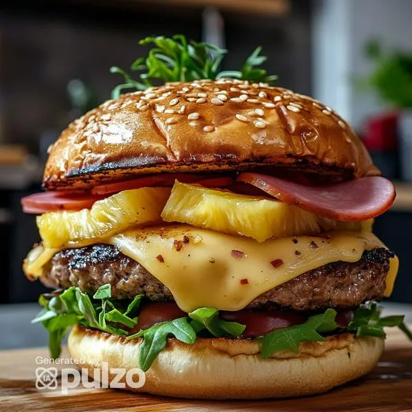 Aprenda a hacer una hamburguesa casera con piña en casa sin necesitar muchos ingredientes. Es ideal para una tarde de películas.
