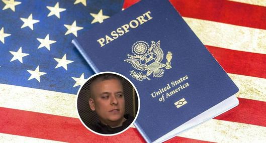 Foto de pasaporte y Carlos López, en nota de cuál visa americana no existe en Colombia y ofrecen para migrar, según experto