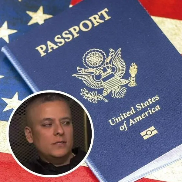 Foto de pasaporte y Carlos López, en nota de cuál visa americana no existe en Colombia y ofrecen para migrar, según experto