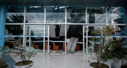 Se cayó el techo de una iglesia en Brasil. 