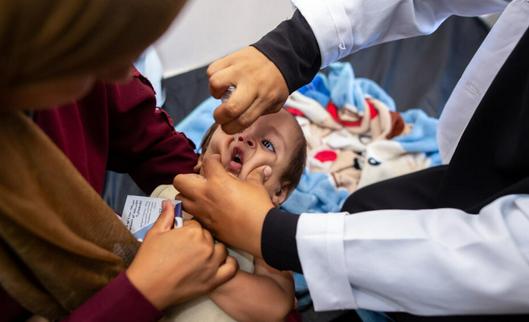 Inicio de la campaña de vacunación contra la polio en la Franja de Gaza