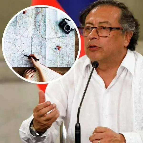 Foto de Gustavo Petro y un mapa, en nota de dónde nació el apellido Petro, lejos de Colombia, y cuál es su significado real