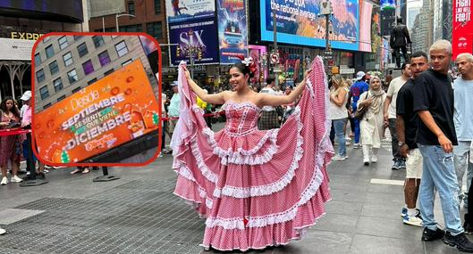 Icónica frase de Olímpica por Navidad prendió diciembre al aparecer en las pantallas del famoso Time Square, de Nueva York. Muchos se emocionaron. 