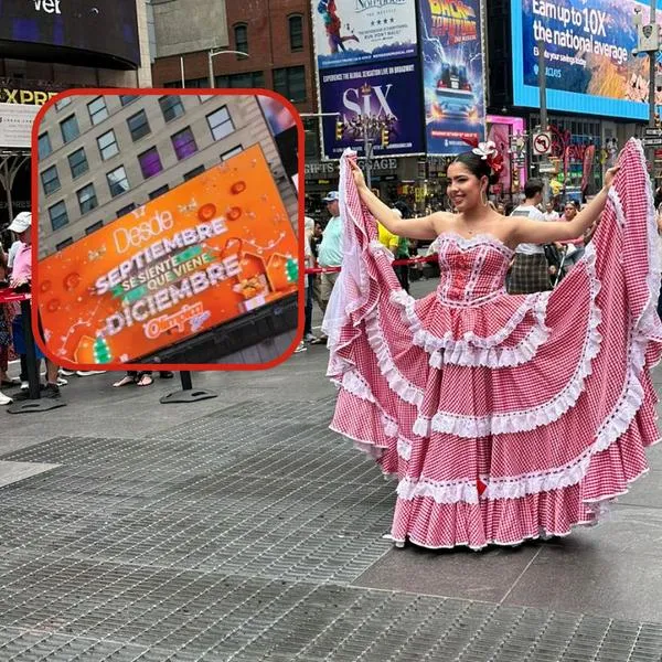Icónica frase de Olímpica por Navidad prendió diciembre al aparecer en las pantallas del famoso Time Square, de Nueva York. Muchos se emocionaron. 