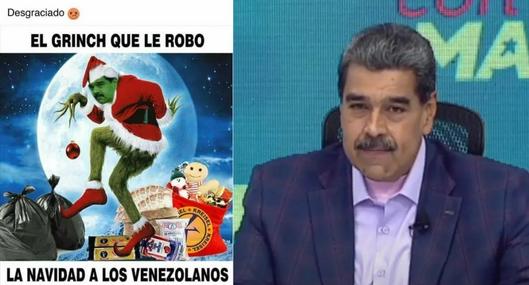 Maduro adelanta la Navidad para el 1 de octubre y le llueven memes: "Es un Grinch"