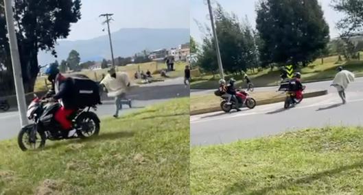 Paro de camioneros: motociclista es atacado por transportadores al pasar bloqueo