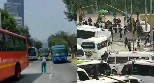 Paro camionero hoy en Bogotá y ataques a buses de SITP que preocupan mucho