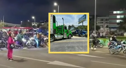 A paro de camioneros en Bogotá se sumarían motociclistas y conductores privados