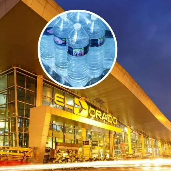 Foto de El Dorado y agua embotellada, en nota de dónde tomar agua gratis en el aeropuerto bogotano, por precio de botella es $ 8.000