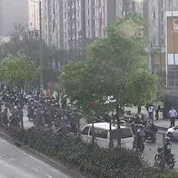 Paro de motociclistas en Bogotá: hay plan tortuga en la avenida Ciudad de Cali