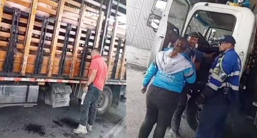 Paro de camioneros en Colombia: animales mueren encerrados en vía Mosquera-Funza