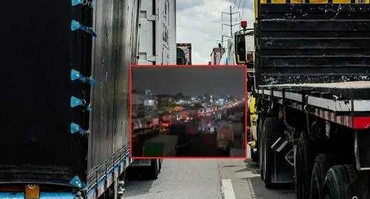 Paro de camioneros en Bogotá tiene trancada la calle 80 en los dos carriles.