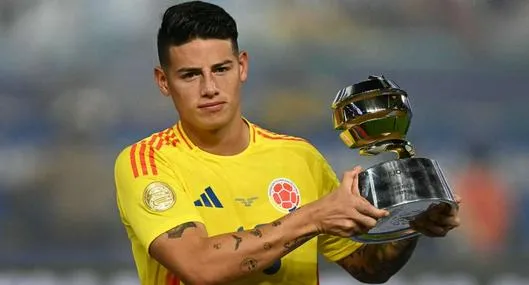 Foto de James Rodríguez, en nota de qué dijo prensa en Perú de Colombia, Luis Díaz y del volante en Eliminatoria