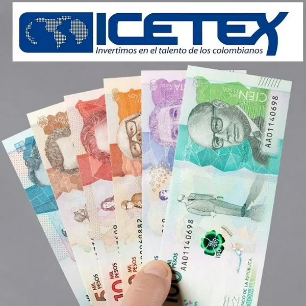 Logo del Icetex y dinero de Colombia, en nota sobre cómo saber el saldo de la deuda