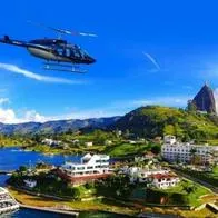 Cuánto cuesta volar en helicóptero sobre Guatapé, hay viajes desde Medellín