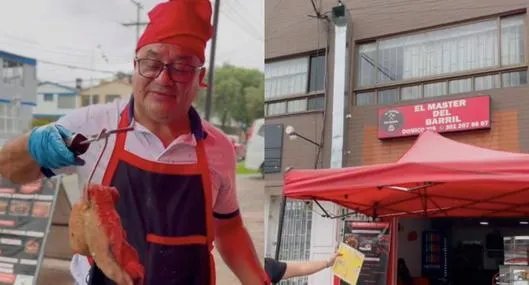 Profesor ahora es cocinero y vende carne al barril en Bogotá