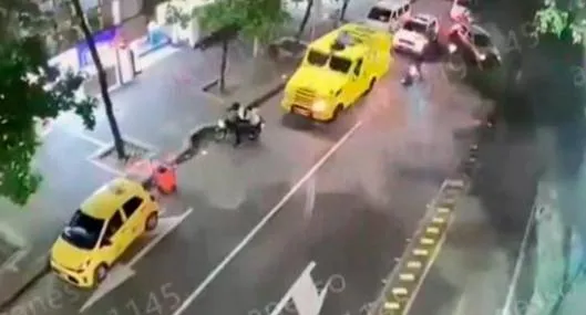 ¡Como de película! Video registró el momento exacto del hurto frustrado a un carro de valores en el parque de Belén