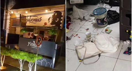 Ladrón entró a restaurante en la madrugada, tuvo tiempo para comer y se llevó objetos de gran valor