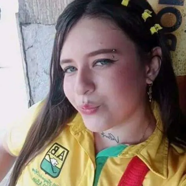 Nevis Daniela Cuadros Rodríguez, la hincha del Atlético Bucaramanga que murió en un accidente de tránsito cuando se cayó de la moto.