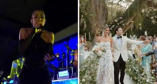 Video | Greeicy Rendón se robó el show en la boda de Gabriela Tafur y Esteban Santos