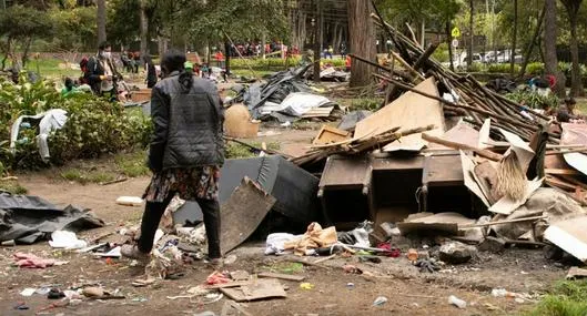 Así quedó el Parque Nacional, destrozado.