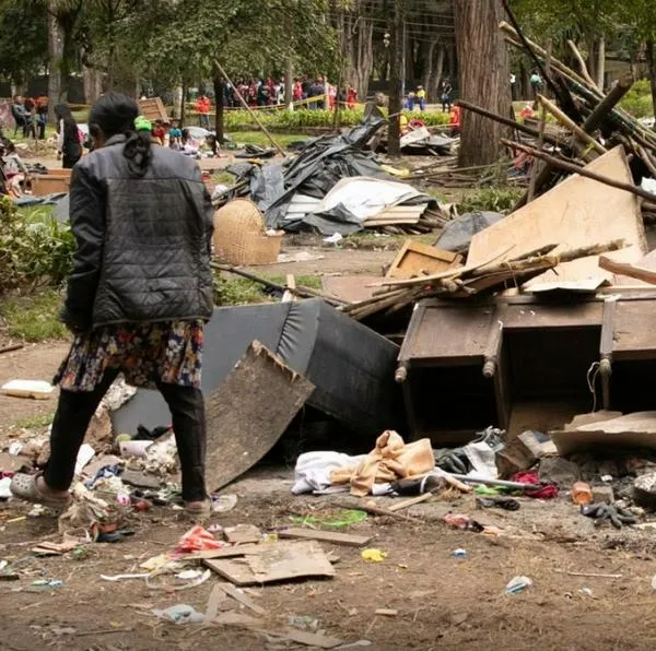 Así quedó el Parque Nacional, destrozado.
