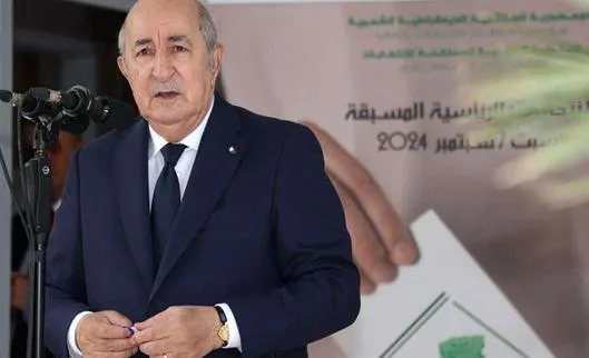 El presidente argelino Abdelmadjid Tebboune, reelegido con el 94,65% de los votos