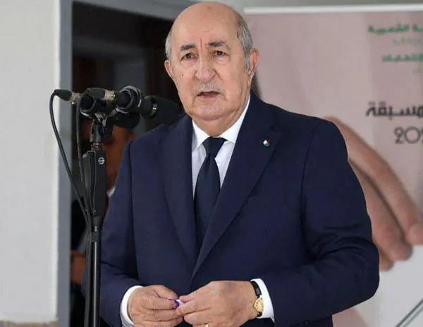 El presidente argelino Abdelmadjid Tebboune, reelegido con el 94,65% de los votos