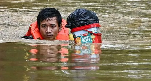 En Vietnam el paso del tifón Yagi deja 60 muertos , 40 desaparecidos y 752 heridos