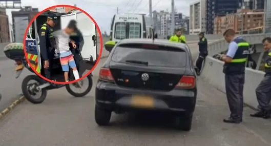 Bogotá: conductor borracho arrolló a mujer, chocó Transmilenio y cayó de puente