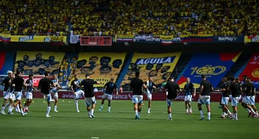 Eliminatorias: chiflaron himno de Argentina contra Colombia en el Metropolitano