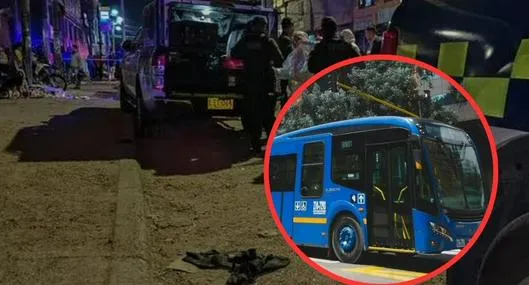 En Bogotá un bus del SITP fue alcanzado por explosión que dejó lanzamiento de granada