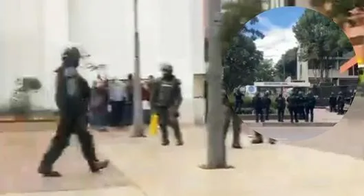 Encapuchado salió con machete en la Universidad Pedagógica