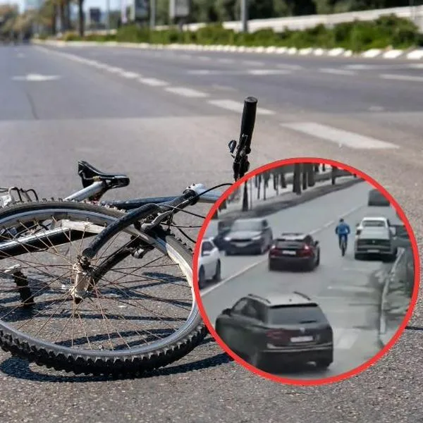 Ciclista murió al chocar contra puerta de carro y ser atropellado: video