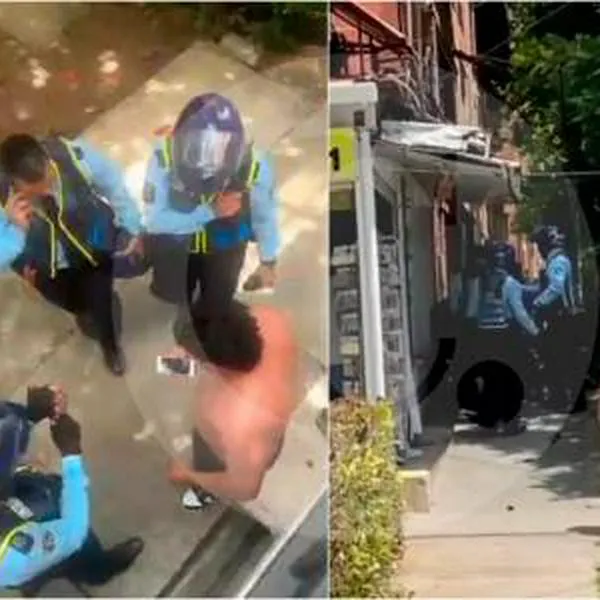 Guardas de tránsito en Bello se fueron a los golpes por un infractor que los atacó con un palo
