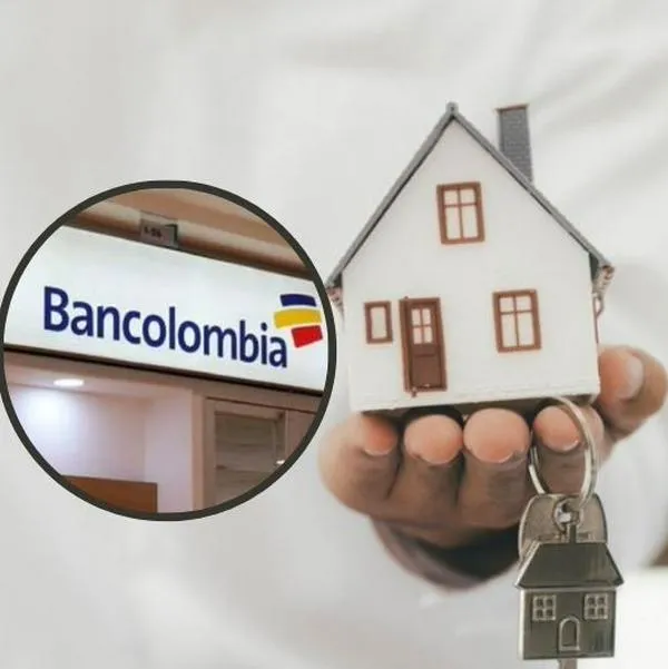 Fotos de casas y de Bancolombia, en nota de que Bancolombia en oferta de compra de vivienda nueva desde $90 millones, descuentos