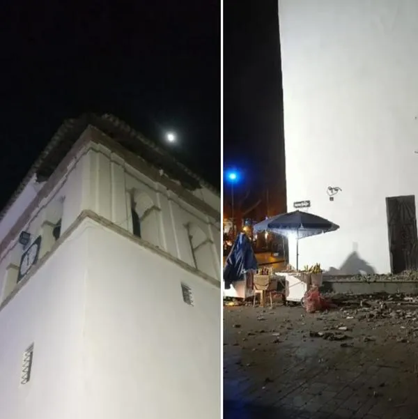 Atención, hoy, en Popayán se registró un grave accidente por la caida de la cornisa y techo del reloj de la iglesia en el que 3 personas resultaron heridas